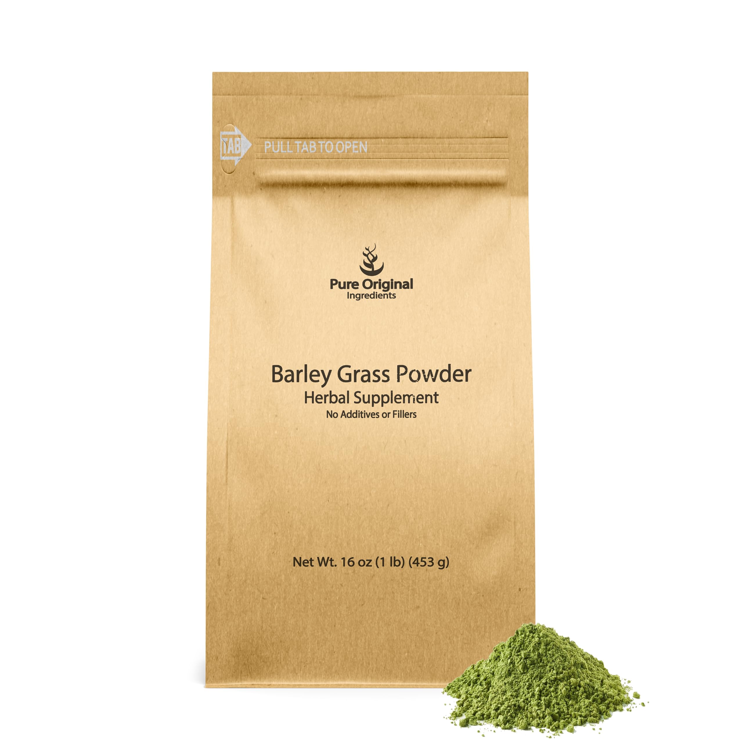 PURE ORIGINAL INGREDIENTS Barley Grass Powder, 1 lb, Herbal Supplement, Always Pure, No Fillers
