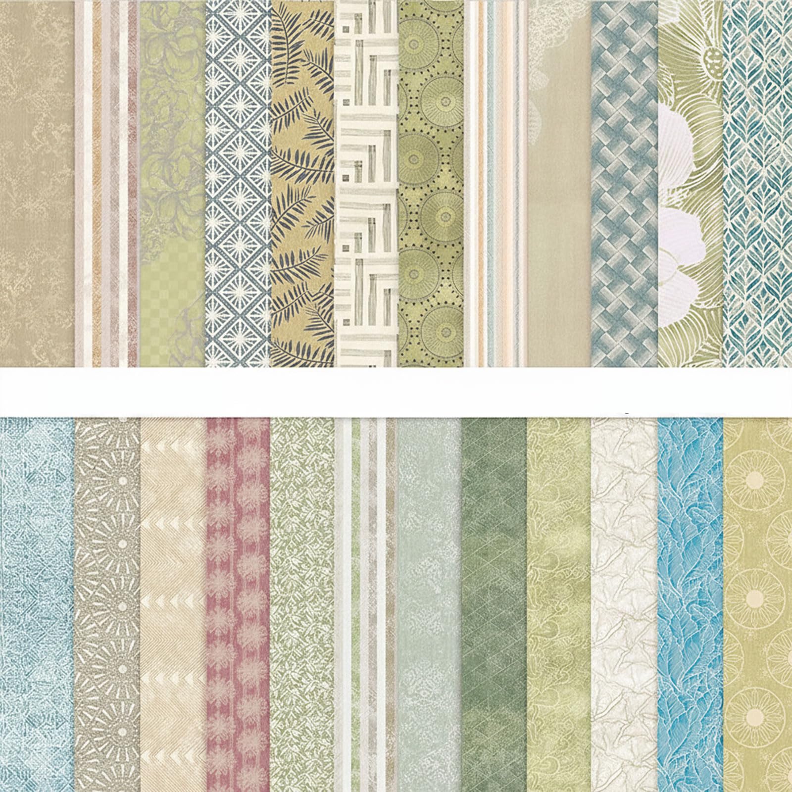 12x12 Scrapbook Paper Pastel Background Paper for Scrapbooking, 24 Sheets/24 Designs Decorative Craft Papers Double Sided Patterned Papers for Junk Journals DIY Cards Album Decor