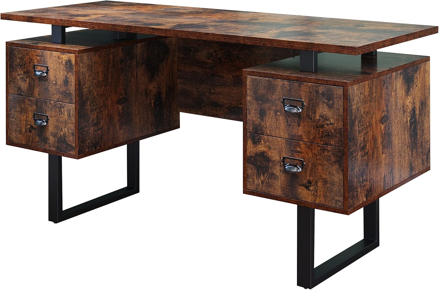 LEEMTORIG Computer Desk with Drawers, Home Office Writing