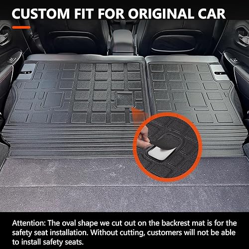 Miniatura 2 de powoq Tapete para respaldo trasero compatible con Jeep Cherokee TPE 2019-2023, protector de respaldo de asiento para accesorios Jeep Cherokee 2019