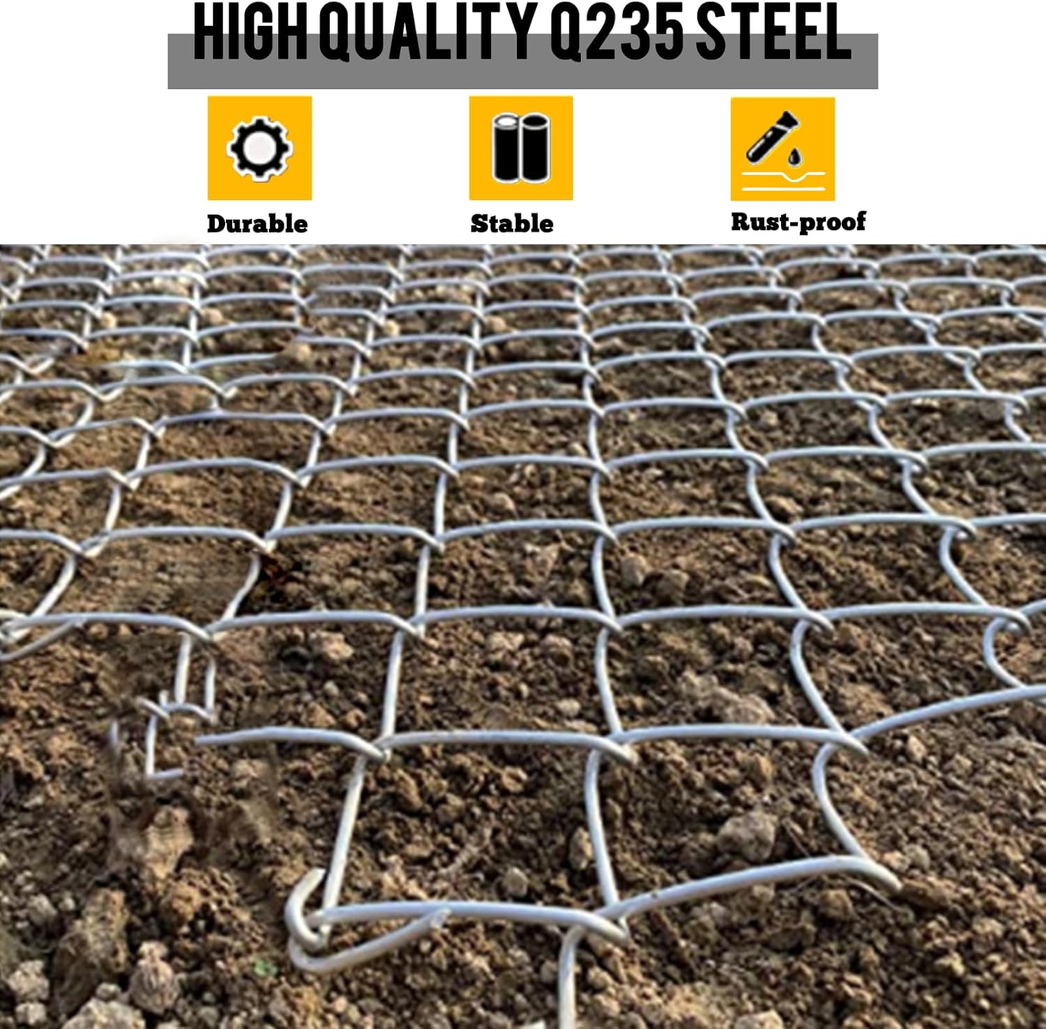 4' x 5' Drag Harrow, Chain Harrow for Optimal Landscape Leveling, Sod Prepping and Seeding in Garden, Farm and Field, Chain Drag Harrow for ATV, UTV Tractor attachments and Other Vehicles