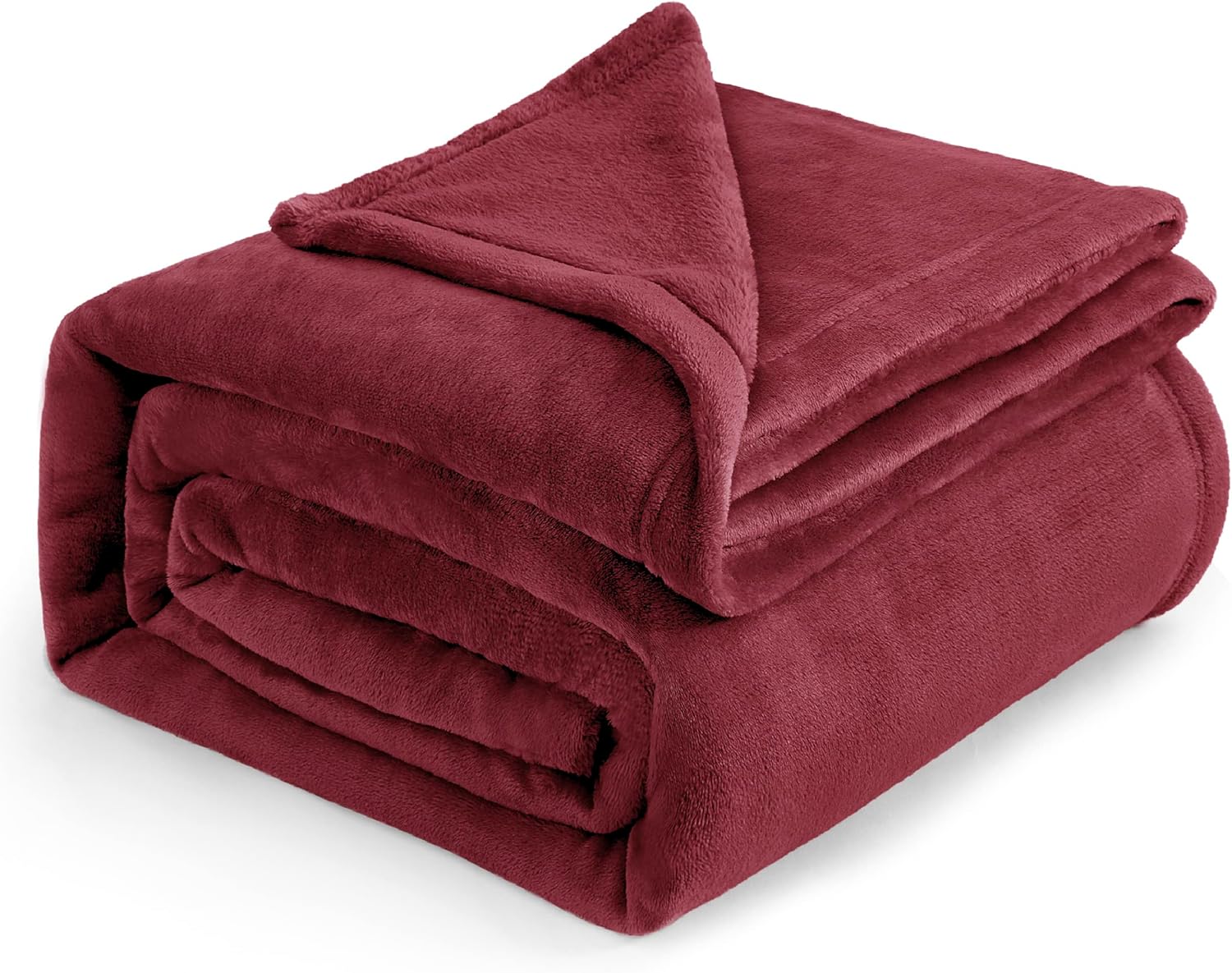 Bedsure GentleSoft Fleece Blankets King Size Burgundy - Bed Blanket Soft Lightweight Plush Cozy Fuzzy Luxury Microfiber, 108x90 inches Red King (108" x 90")