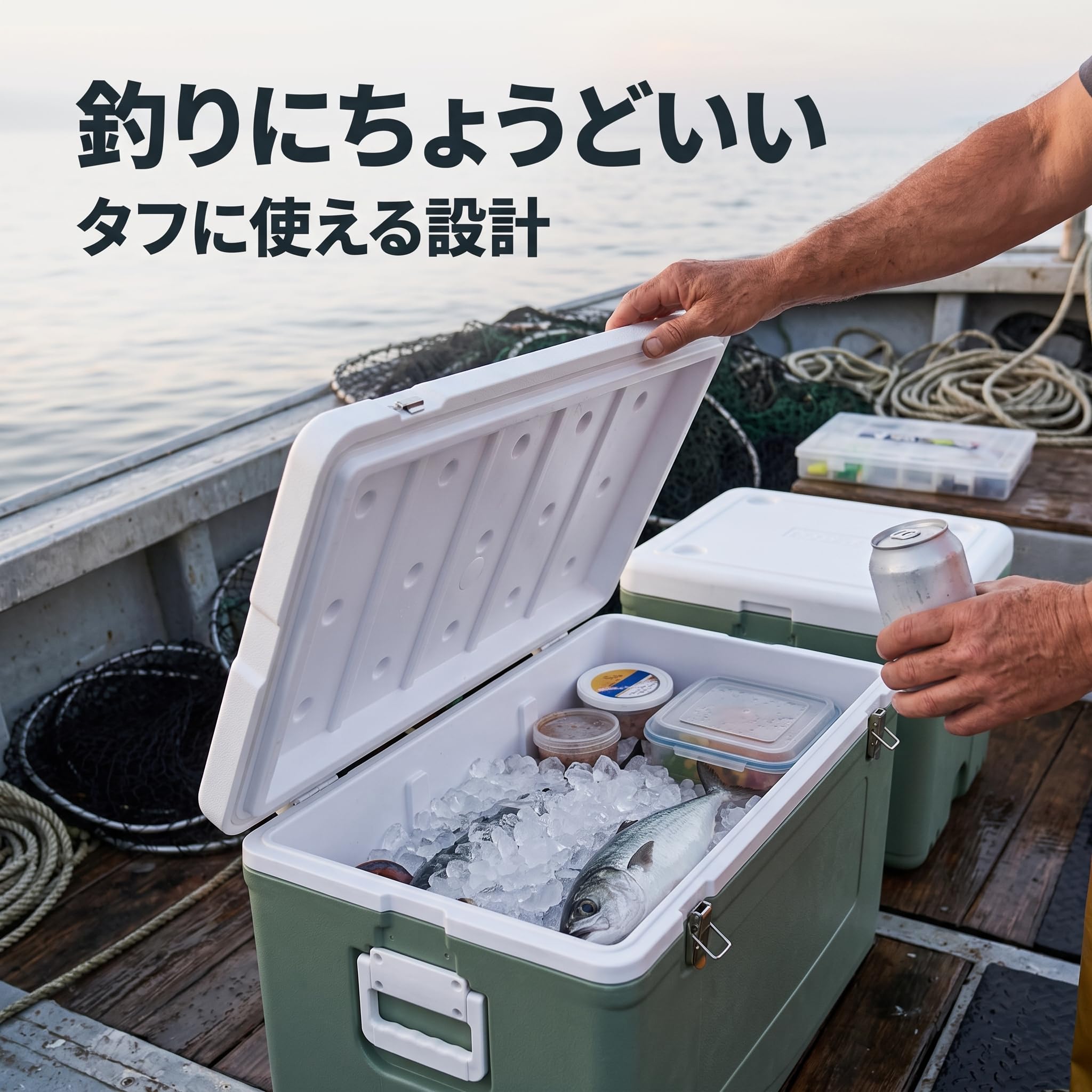 Passive Kühlbox groß für Camping und Outdoor – ohne für bis zu 72 Stunden Kälte
