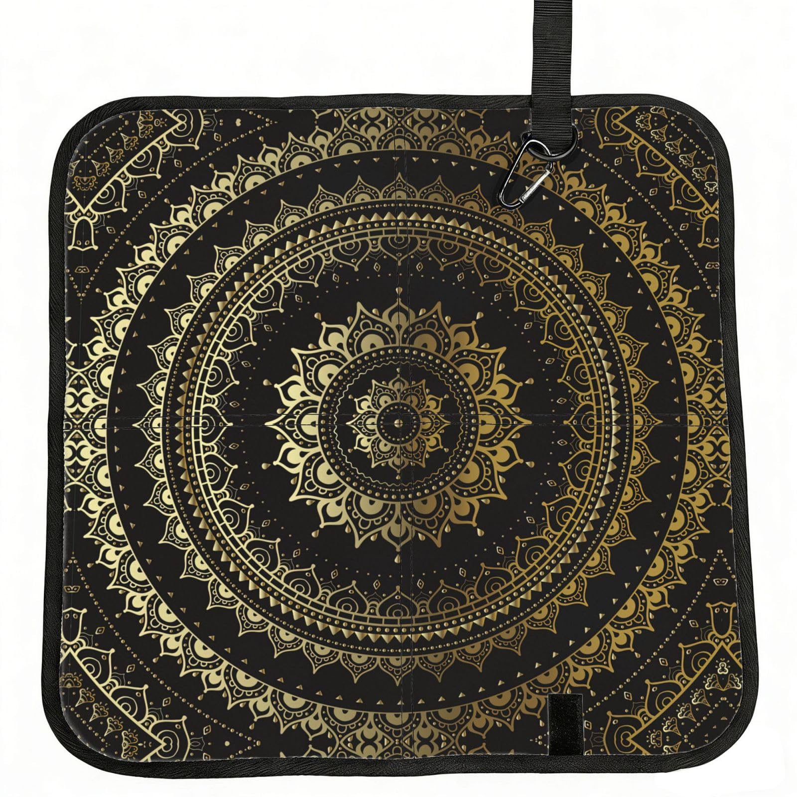 OKFSTY Circle Print Fold Away Seat Cushion Portable Outdoor Pad Polyester Bleacher Bench Mat Travel Picnic Pad