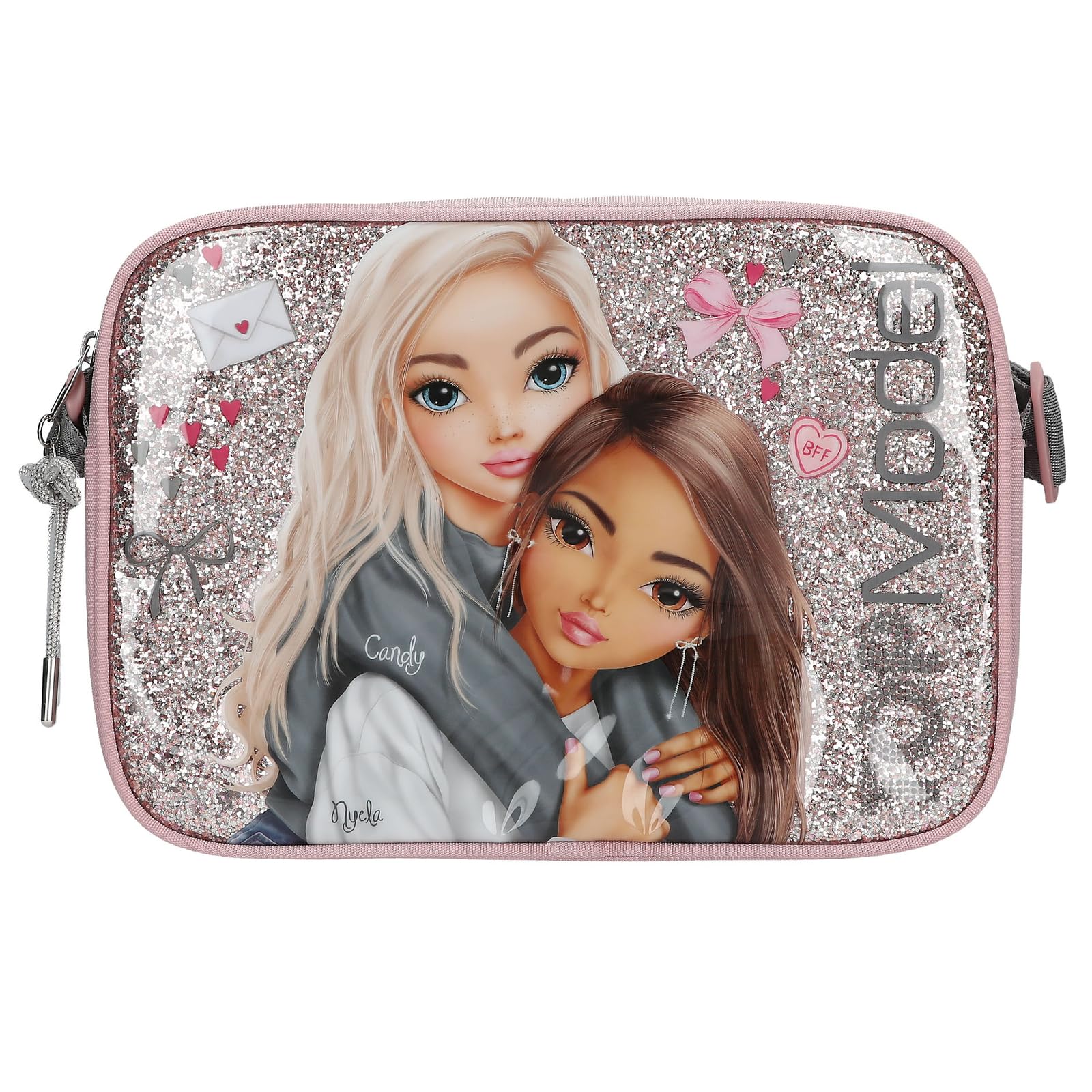 TOPModel My BFF Mädchen Cap – Rosa Mit Glitzer, Verstellbar, Sonnenschutz Mit Model-Motiv