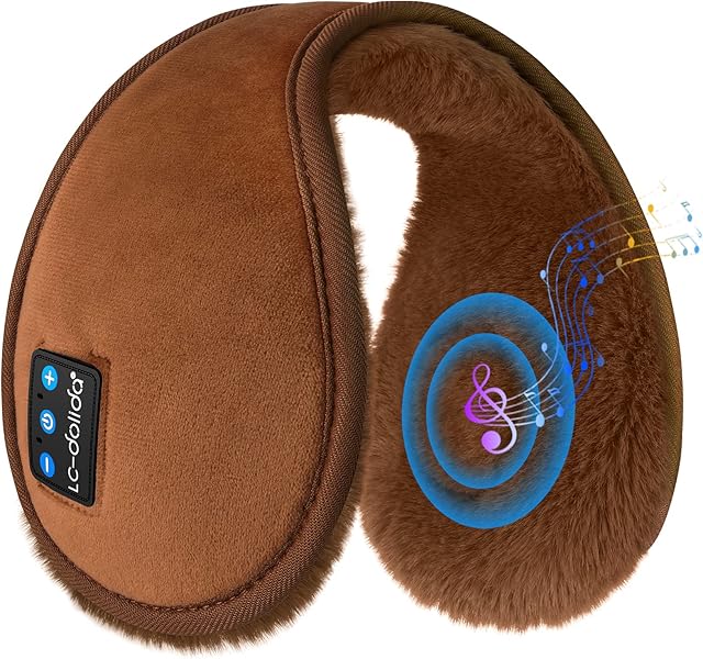 Ear Warmers Earmuffs for Men Women, Winter Ear Cover Bluetooth Headphones Sleeping Ear Muffs for Running,Built-in HD Speakers and Microphone for Ice Skating,Sledding,Snowtubing,Hiking,Skiing