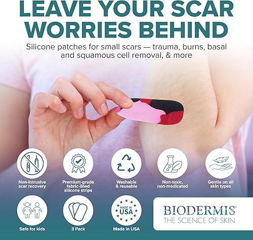Miniatura 2 de Epi-Derm CAMO - Hojas de silicona para cicatrices, tiras de cicatrices para traumas, quemaduras, eliminación de lunares, cinta de silicona de alta