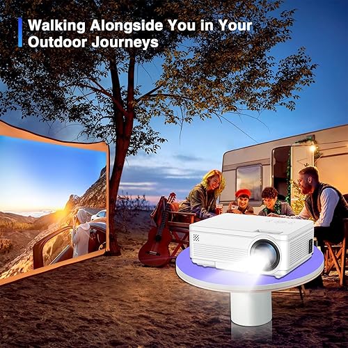 Miniatura 4 de Mini proyector, proyector Bluetooth mejorado 1080P Full HD Proyector de video de cine en casa, proyector de películas portátil compatible con TV