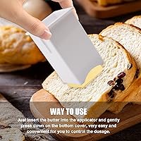 Vista 6 de Esparcidor de mantequilla de mazorca de maíz, soporte para mantequilla de mazorca de maíz con cubierta integrada (juego de 2)