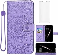 Vista 10 de Funda de teléfono para LG V35 ThinQ V30 Plus con protector de pantalla de vidrio templado y cubierta abatible de cuero, soporte para tarjetas