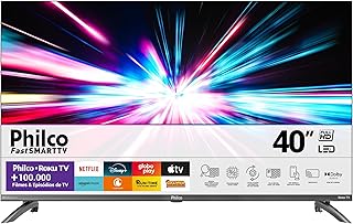 Smart TV 40” Philco Roku TV LED Dolby Audio PTV40M9GR2CGB - Produto 6 mais recomendado com 4.4 estrelas