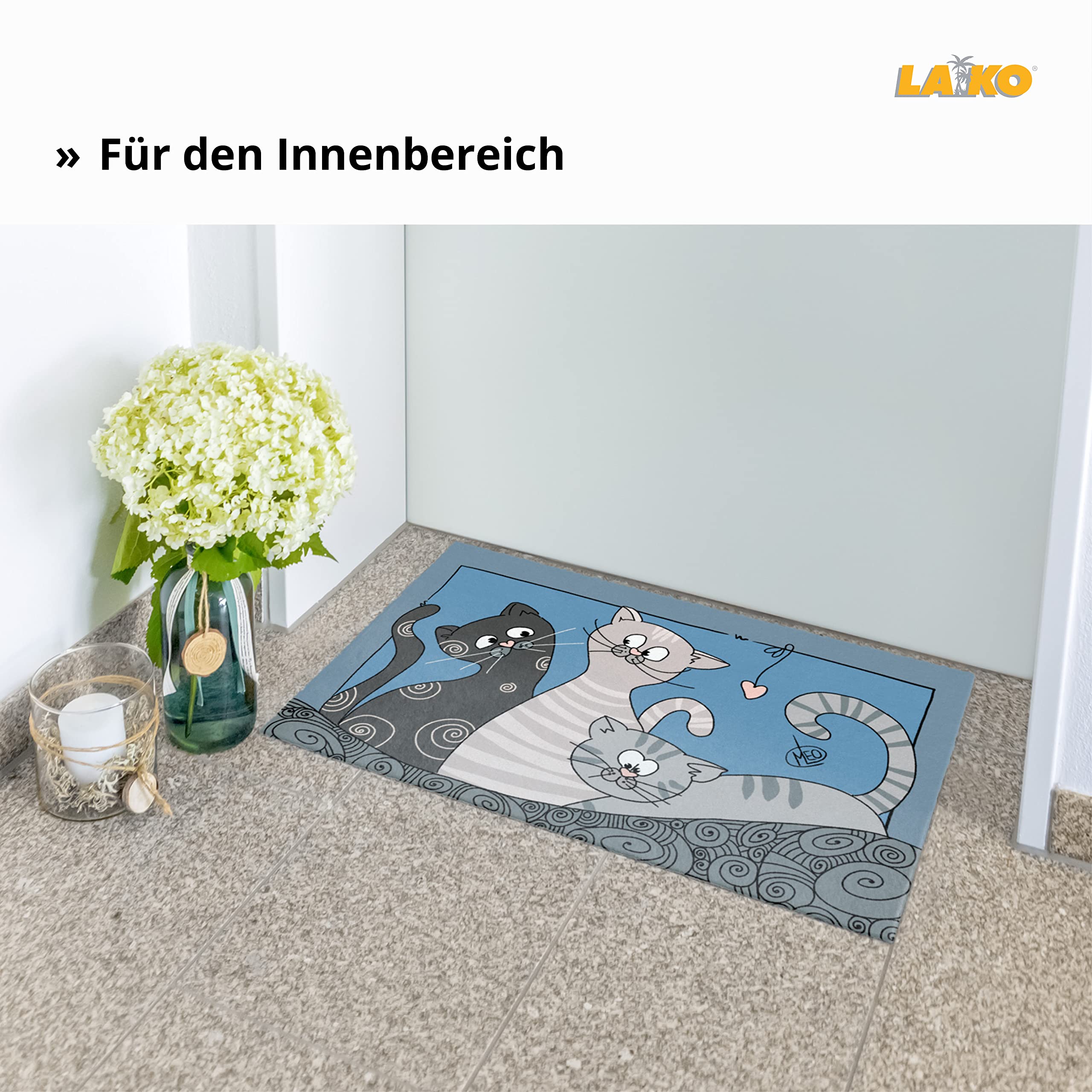 LA KO Fußmatte 50x75 Cm – „Schwein Ich Liebe Schmutz“ Design – Waschbar, Rutschfest, Aus Deutschland