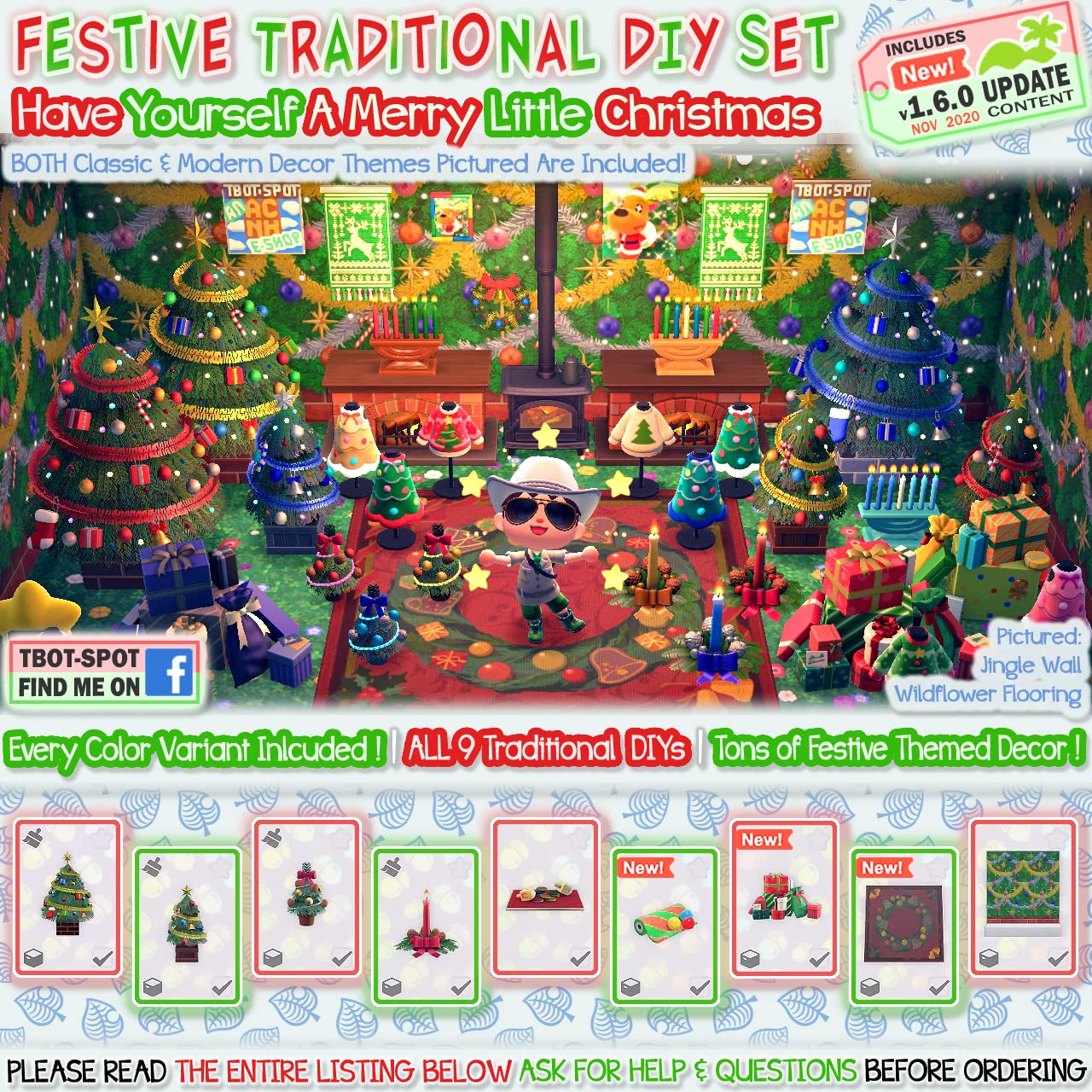Amazon.com: ACNH: Festive Series Mega Set | 12 DIY Recipes | Crafting  Materials | Includes 1.6 Update Content : Grocery & Gourmet Food