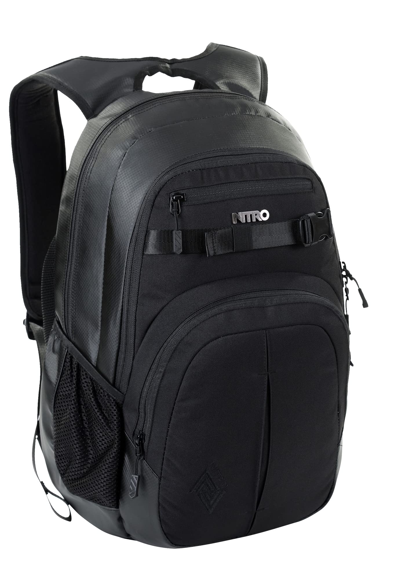 Nitro Chase - Zaino per la scuola con organizer, Schoolbag, con scomparto per laptop da 17 pollici, colore: nero, nero, 35L, Rucksack