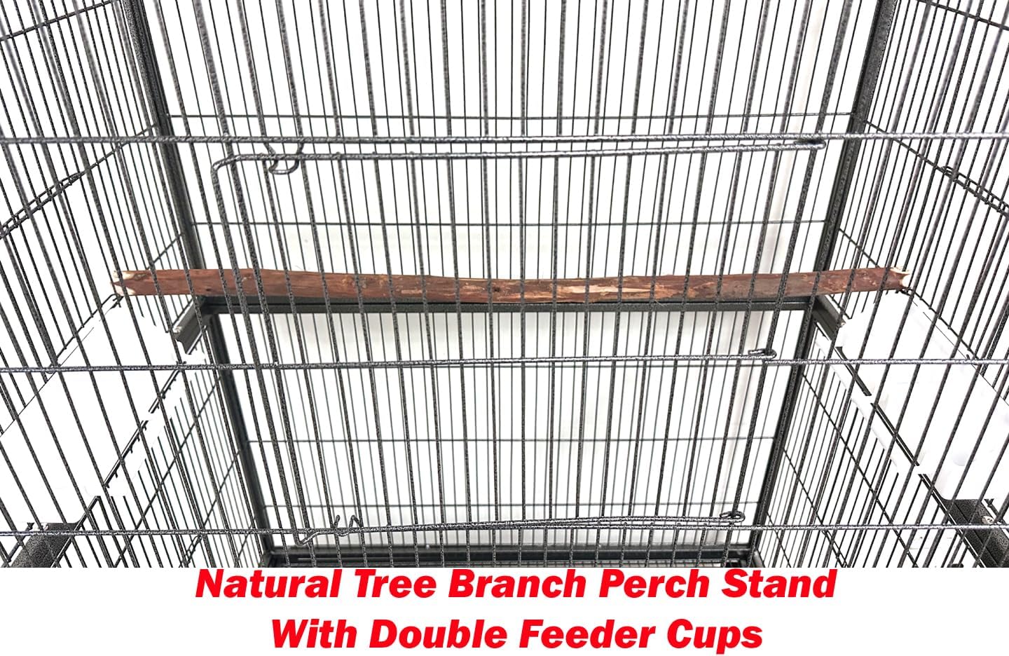 X-Large Sturdy Wrought Iron Breeding Flights Canary Parakeet Cockatiel African Grey Lovebird Finches Parrot Home Cage Double Large Front Doors 4 Side Doors Bottom Storage Shelf On Lockable Wheels