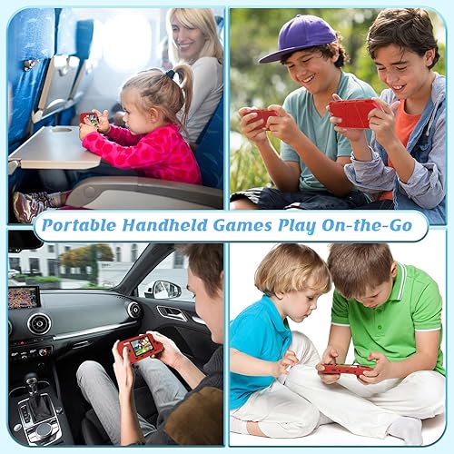 Miniatura 8 de GAMPLAE Juegos de mano retro para niños, consola de juegos de mano compatible con salida de TV, pantalla grande de 3.0 pulgadas integrada 258 HD