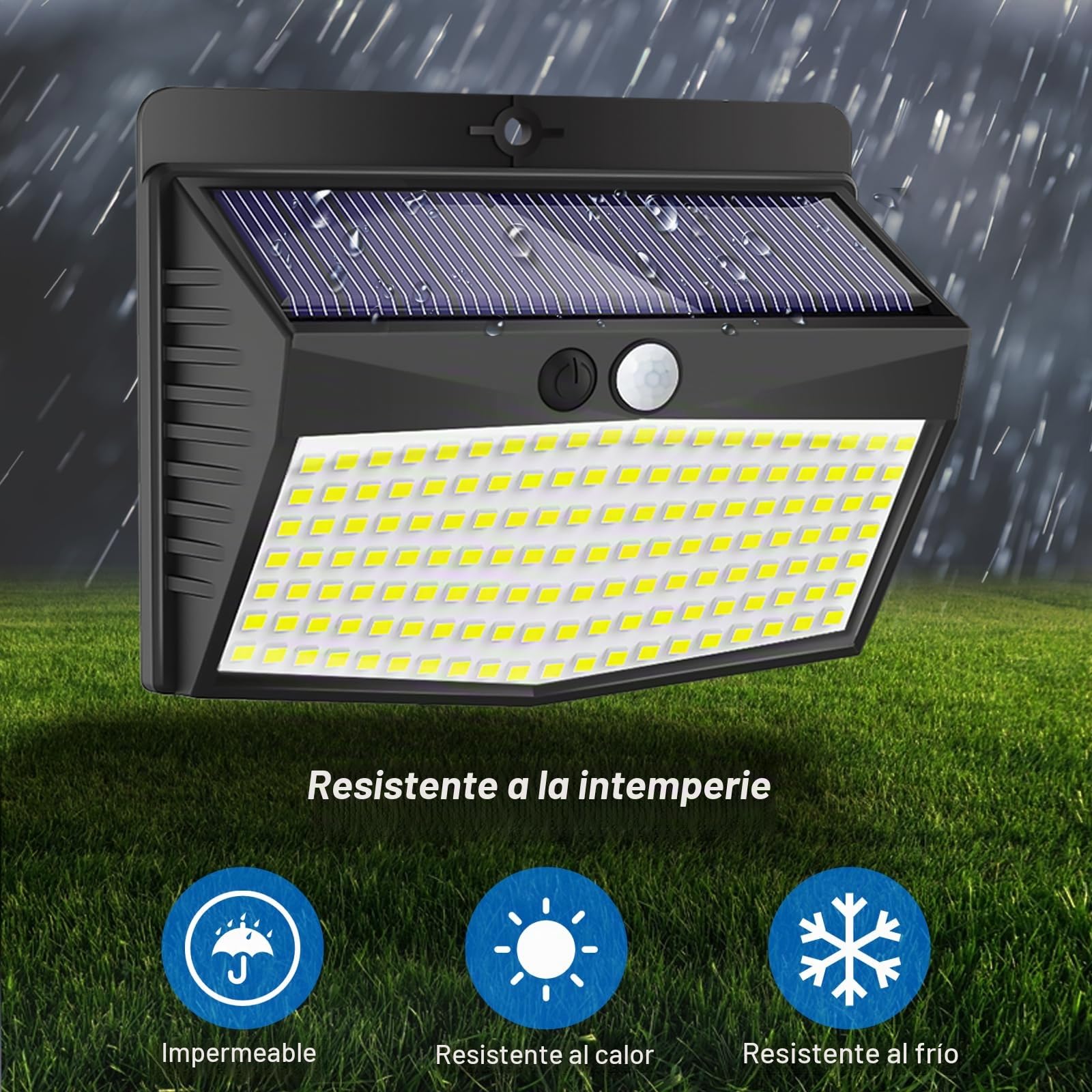 Peasur Luz Solar Exterior【8 Paquete/138 LED/3 Modos】 Luces LED Blanco Cálido IP65 Impermeable Focos Solares para Jardín, Farolas Potentes para Patio, Garaje