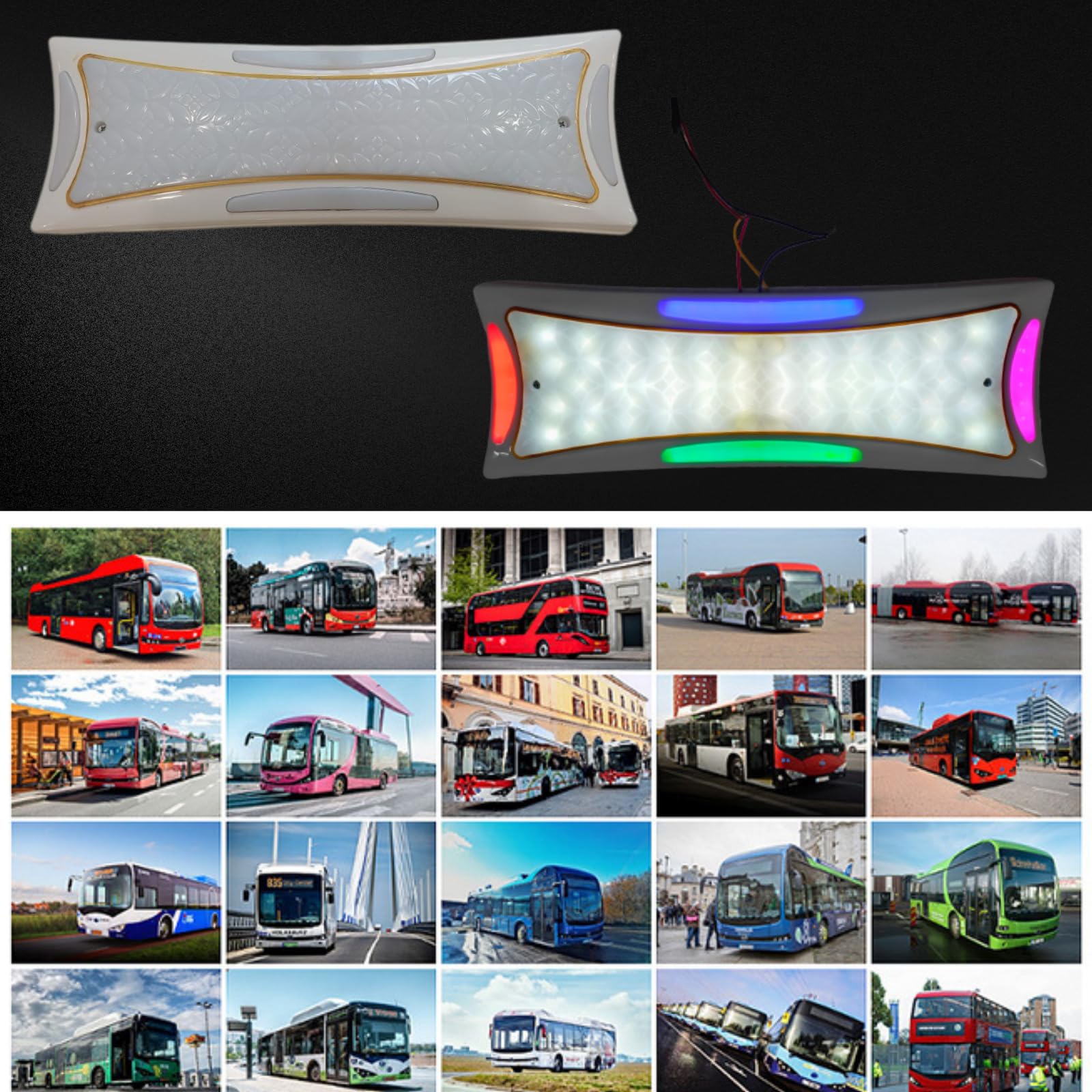 Tira de luces LED para interior TEM de 24 V, tira de luces LED con para remolque de carga cerrado, RV/caravana, coche/remolque/barco, blanco natural frío