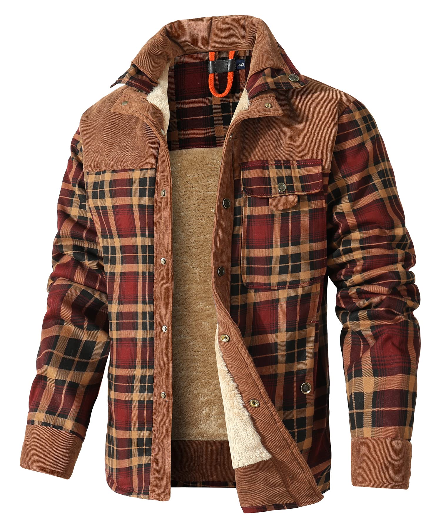 HYPESTFIT Sherpa Lined Shirt Jacket
