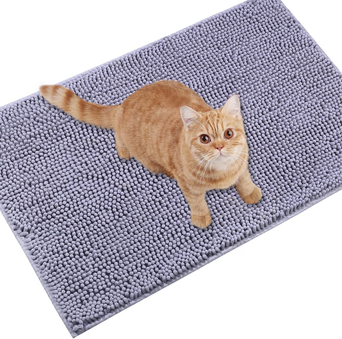 VIVAGLORY Cat Litter Mat, Litter Trapping Mat, 35"× 25" Cat