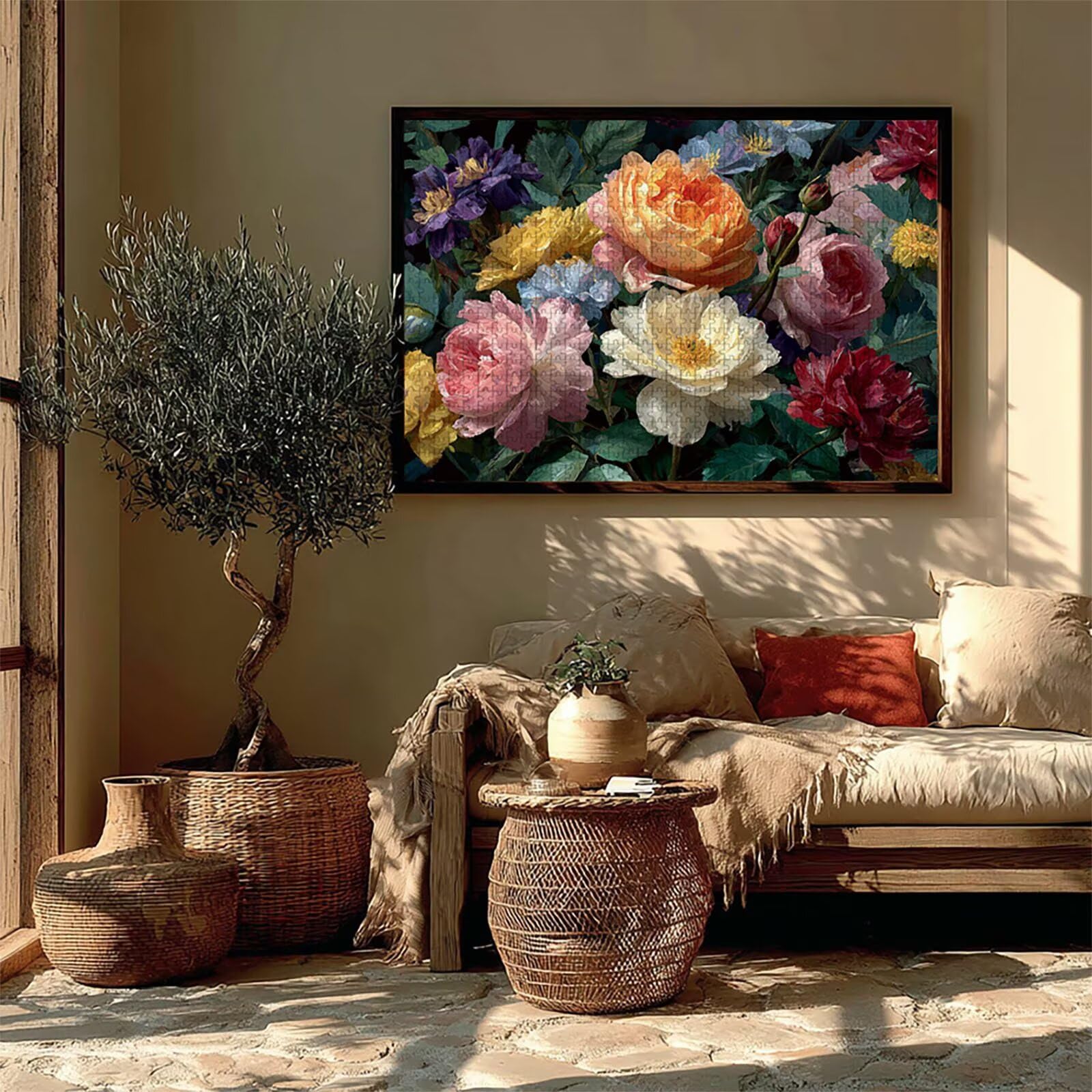 Puzzle Arte con Scatola Flower, Pianta Puzzle Legno 4000 Pezzi Adulti 141x87cm, Attività di Intrattenimento ad Alta Difficoltà, DIY Classici Gioco, Jigsaw Per Tutta La Famiglia, Estate Regalo, 0-4144