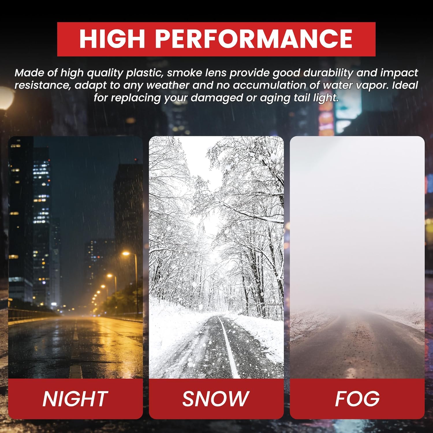 HECASA Pair Tail Light Compatible with 2005-2021 Nissan Frontier & 2009-2012 Suzuki Equator Replacement for NI2800206 NI2800170 NI2801206 NI2801170 Brake Lamp w/Bulb Smoke Lens Driver&Passenger Side