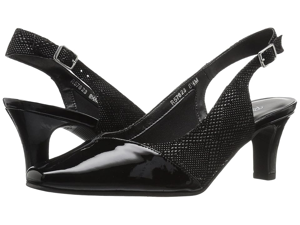 

Walking Cradles Ramona (Black Teardrop Print/Black Patent) Women's Shoes