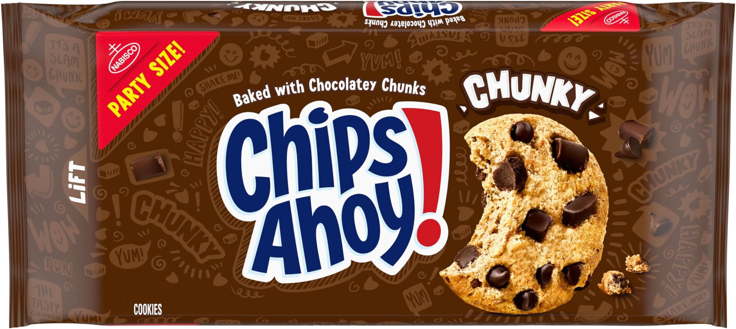 Chunky Fudgy Chocolate Chip Cookies, Party Size, 24.75 oz