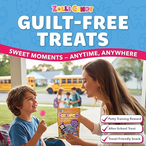 Vista 21 de Zollipops Clean Teeth - Paletas, sabor durazno, 3.1 onzas