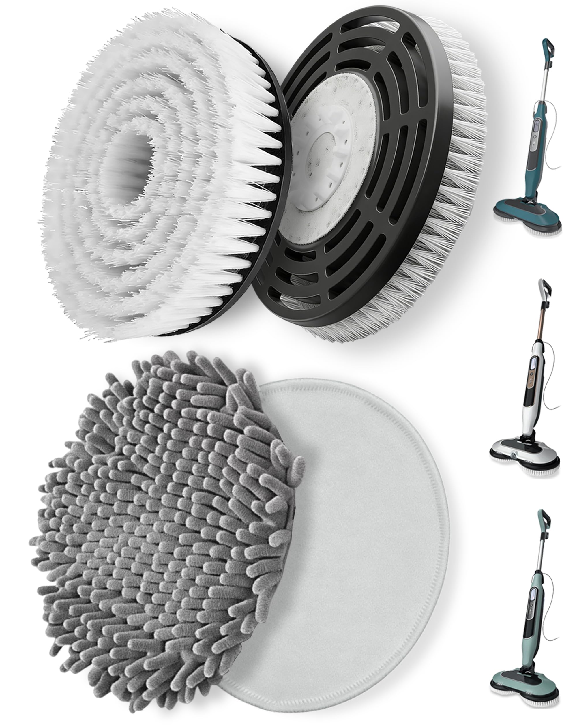 Confezione da 4 panni rotanti per scopa a vapore – compatibili con Shark Steam Mop S8201, S7001, S8001, S7201, S7000, S7020, S7000AMZ, S7005, S7000C, lavabili, riutilizzabili, pulizia profonda e