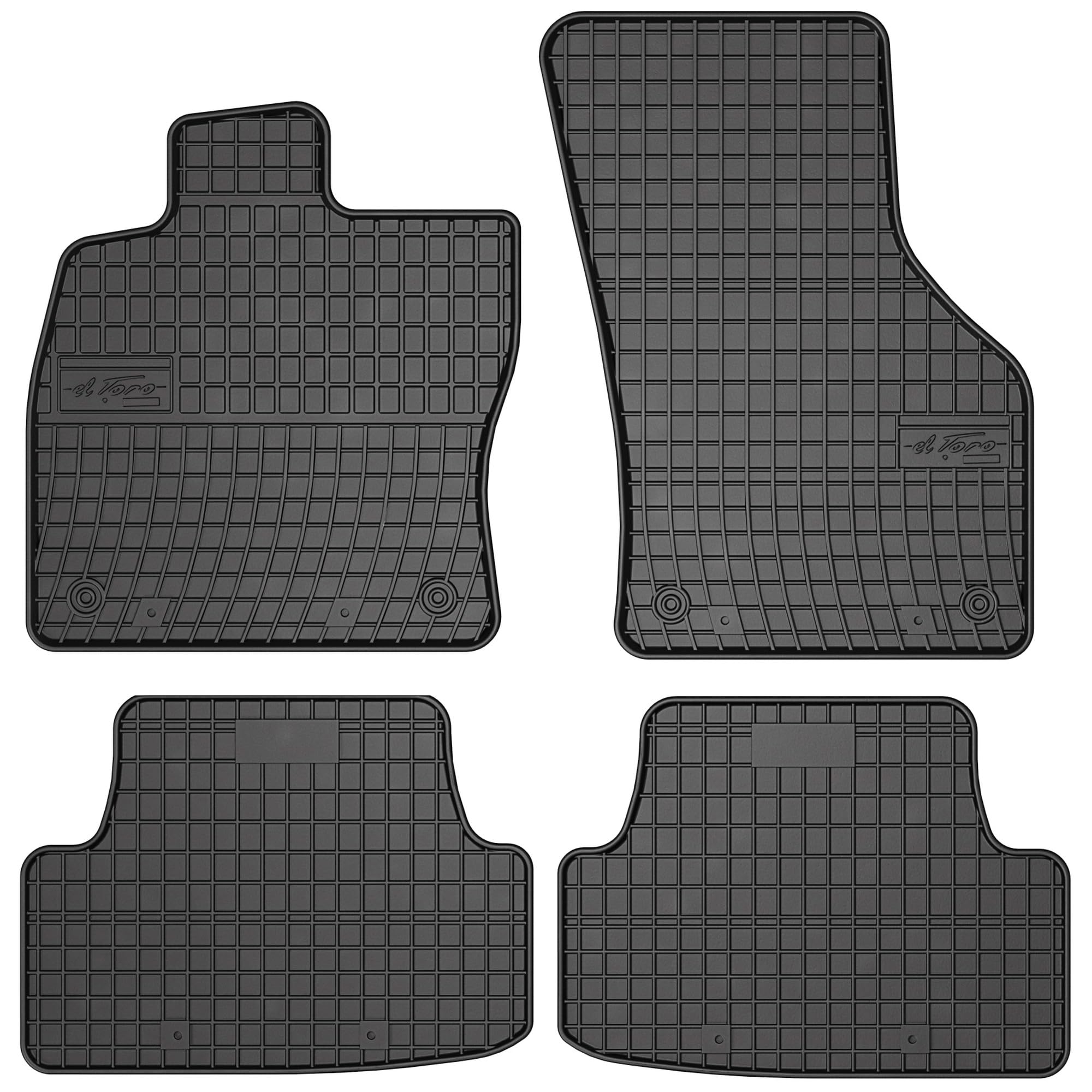 MOTOS Alfombrillas de Goma para Seat Leon III 2012-2020 Mejora tu Comodidad de Viaje con la Alfombrilla Antideslizante para Coche- Alfombrillas de Coche para Varias Estaciones