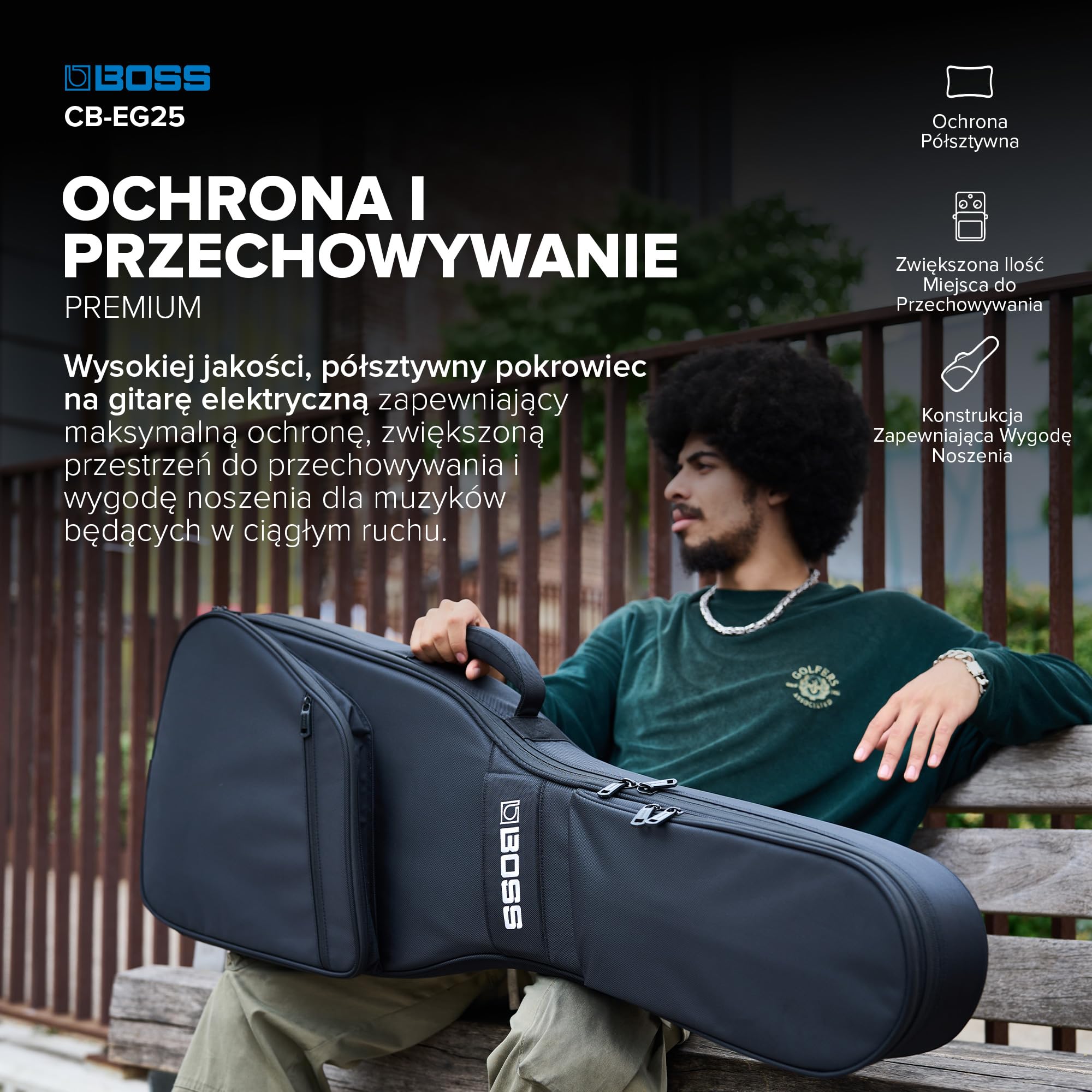 BOSS CB-EG25 Premium, Półsztywny Pokrowiec na Gitarę Elektryczną