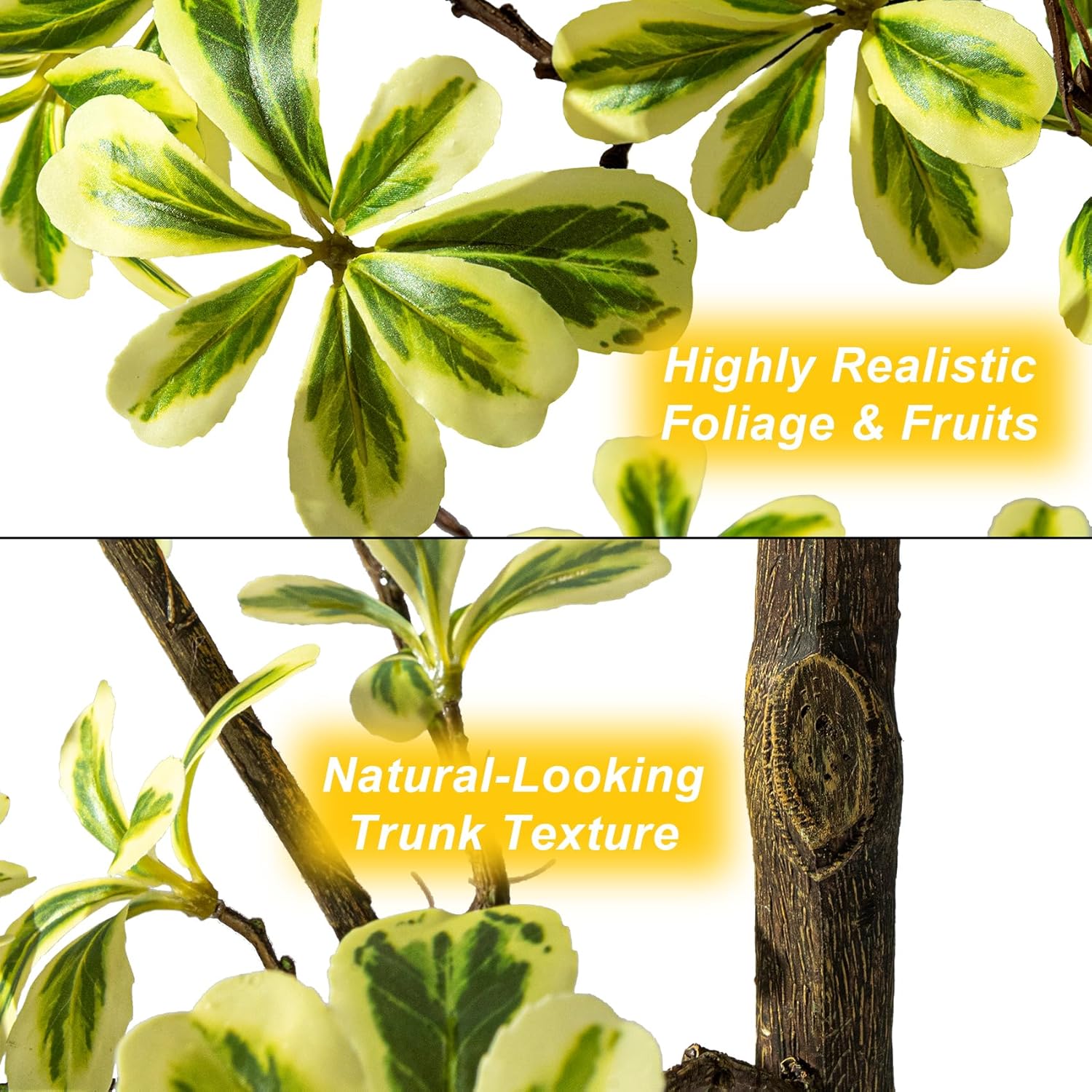 Bailikang 6FT Artificial Black Olive Tree Artificial Olive Plants, Tall Faux Olive Tree Faux Silk Plant Fake Plant Ultra-Realistic Silk Leaves & Natural Trunk Indoor Outdoor Use