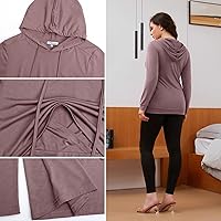 Vista 104 de GINKANA Sudadera con capucha para mujer, manga larga, lactancia materna, ropa casual