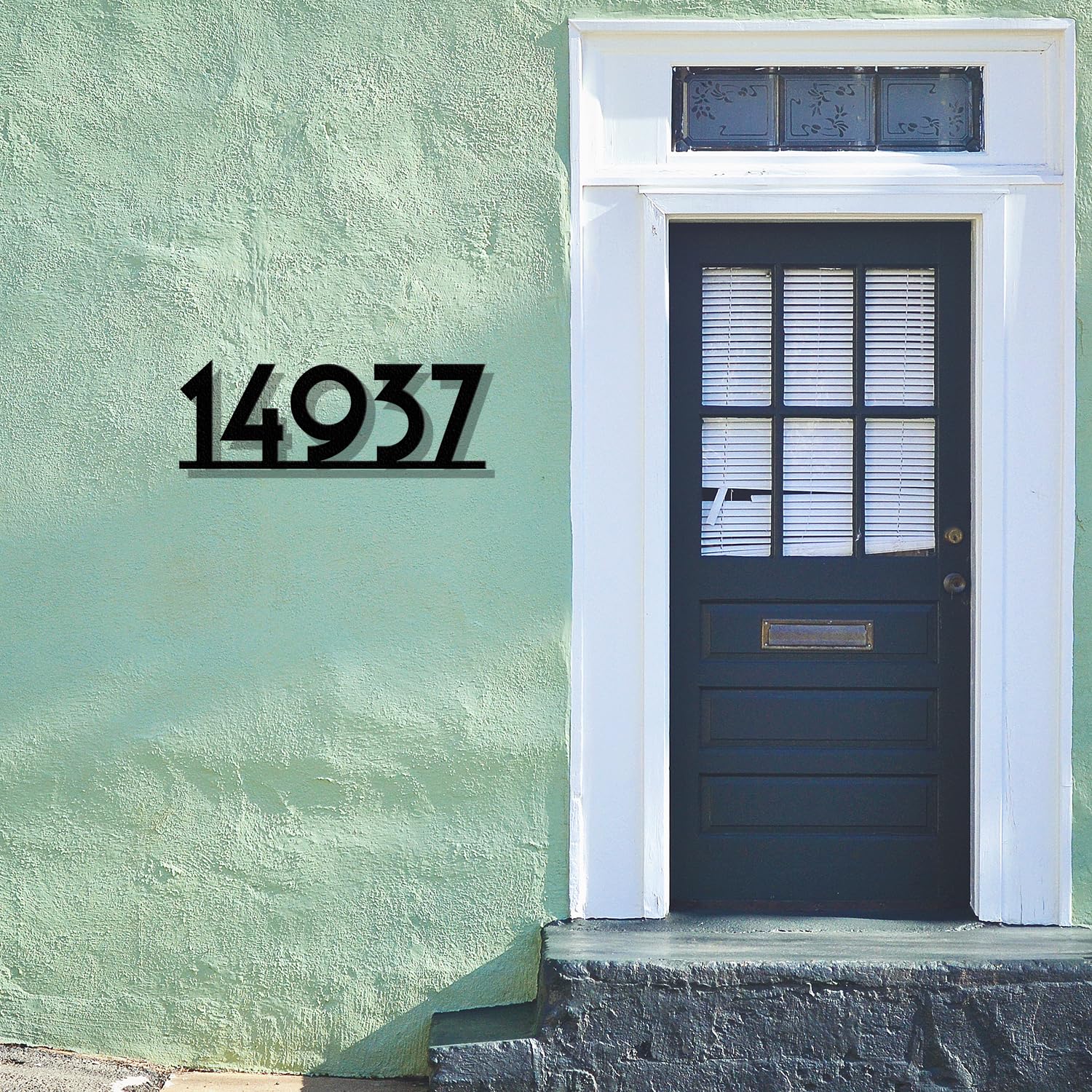 Personalized Hanging Address Sign - Laser Cut Metal House Numbers With ...