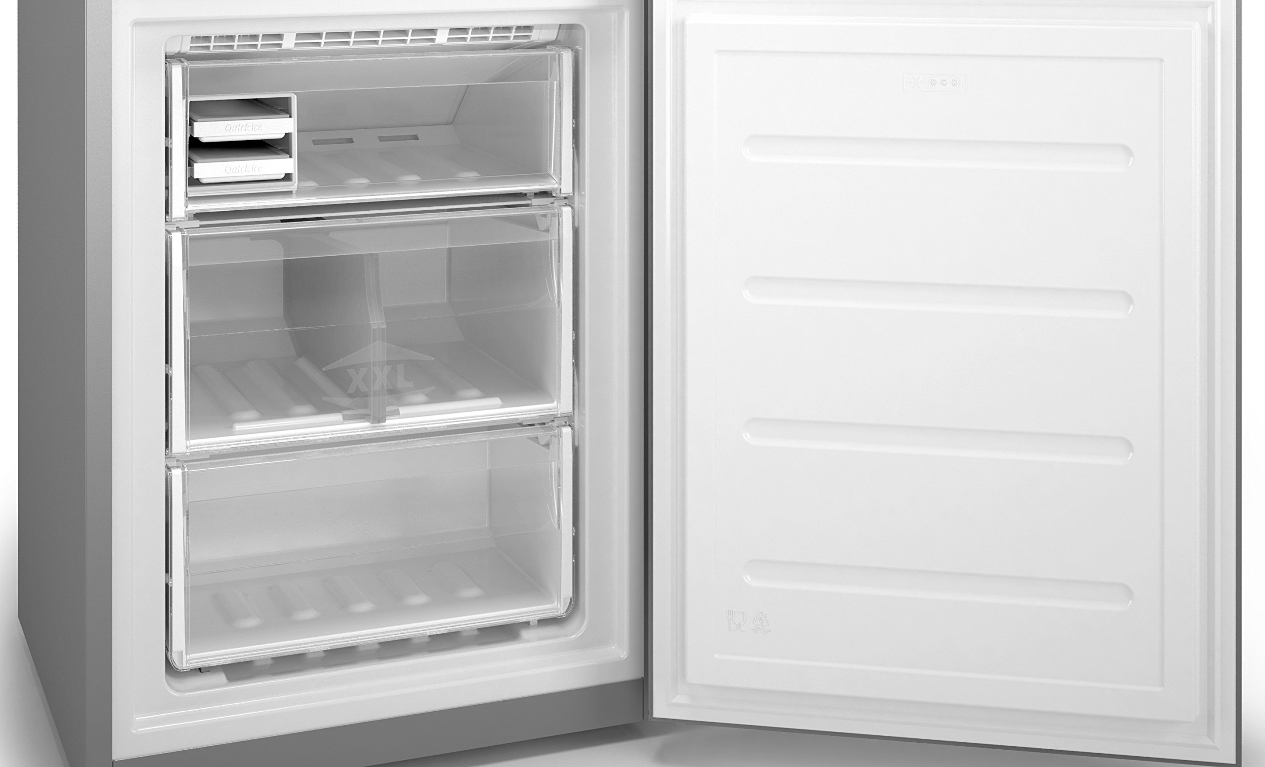 Bauknecht KGNF 185 A2+ IN Réfrigérateur-congélateur/A++ / 189 cm de hauteur / 244 kWh/an/réfrigérateur 222 L/congélateur 94 L/Ultimate NoFrost/Pro Touch en acier inoxydable