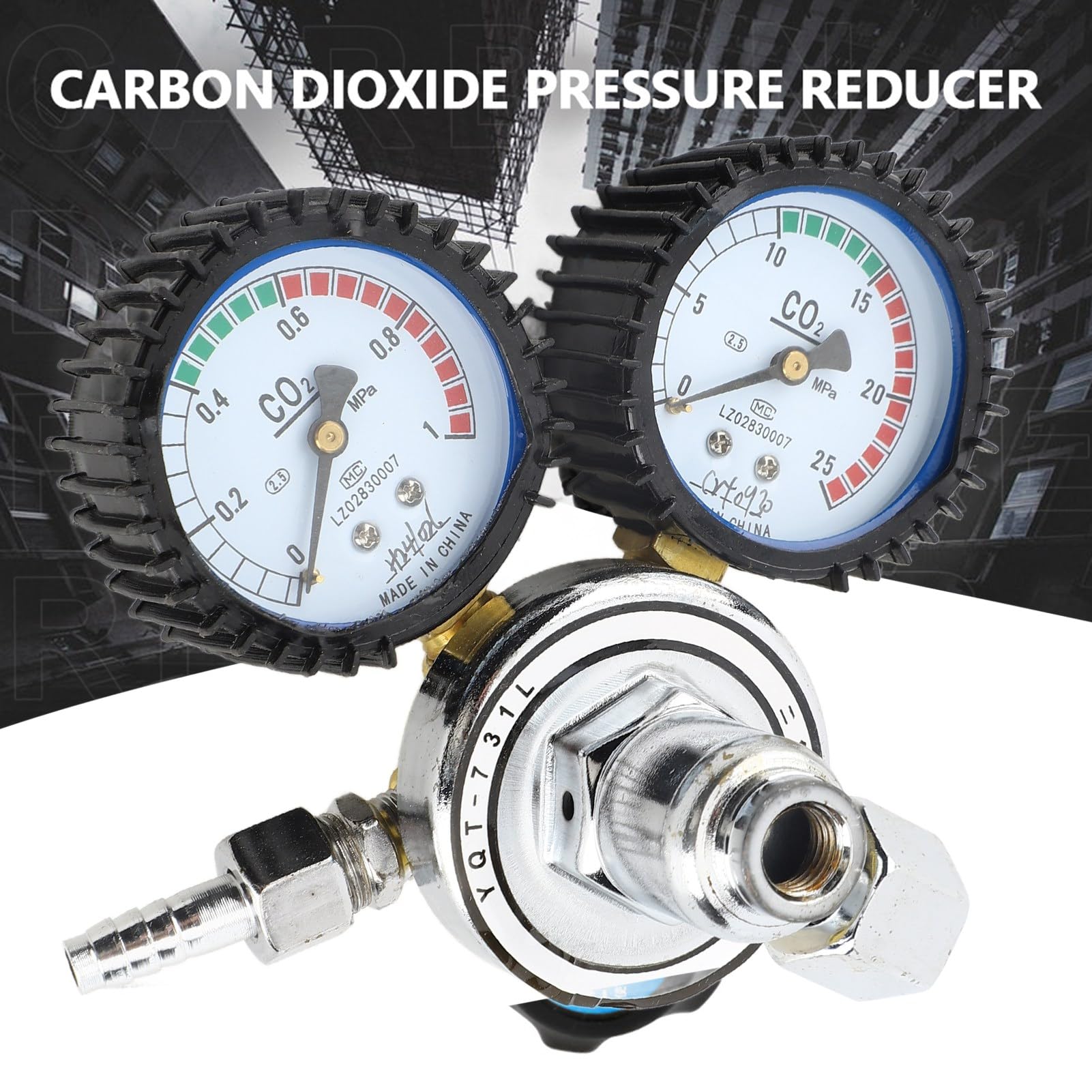 Régulateur de CO2 Double Jauge pour Fût de Bière, Régulateur de Pression Kegerator à Deux Étages
