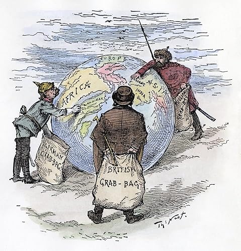 Dibujos animados imperialismo 1885 Nthe WorldS saqueadores Alemania Inglaterra y Rusia agarran lo que pueden de África y Asia American Cartoon by disponible en Yaxa Costa Rica