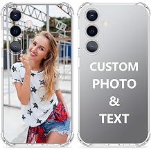 Custom Picture Phone Case for Samsung Galaxy S26 S25 S24 S23 S22 S21 S20 +Plus FE Ultra A56 A55 A54 A53 A52 A36 A35 A34 A33 A32 A26 A25 A24 A16 A15 A14, Personalized Soft Clear TPU Case 1 photo&text
