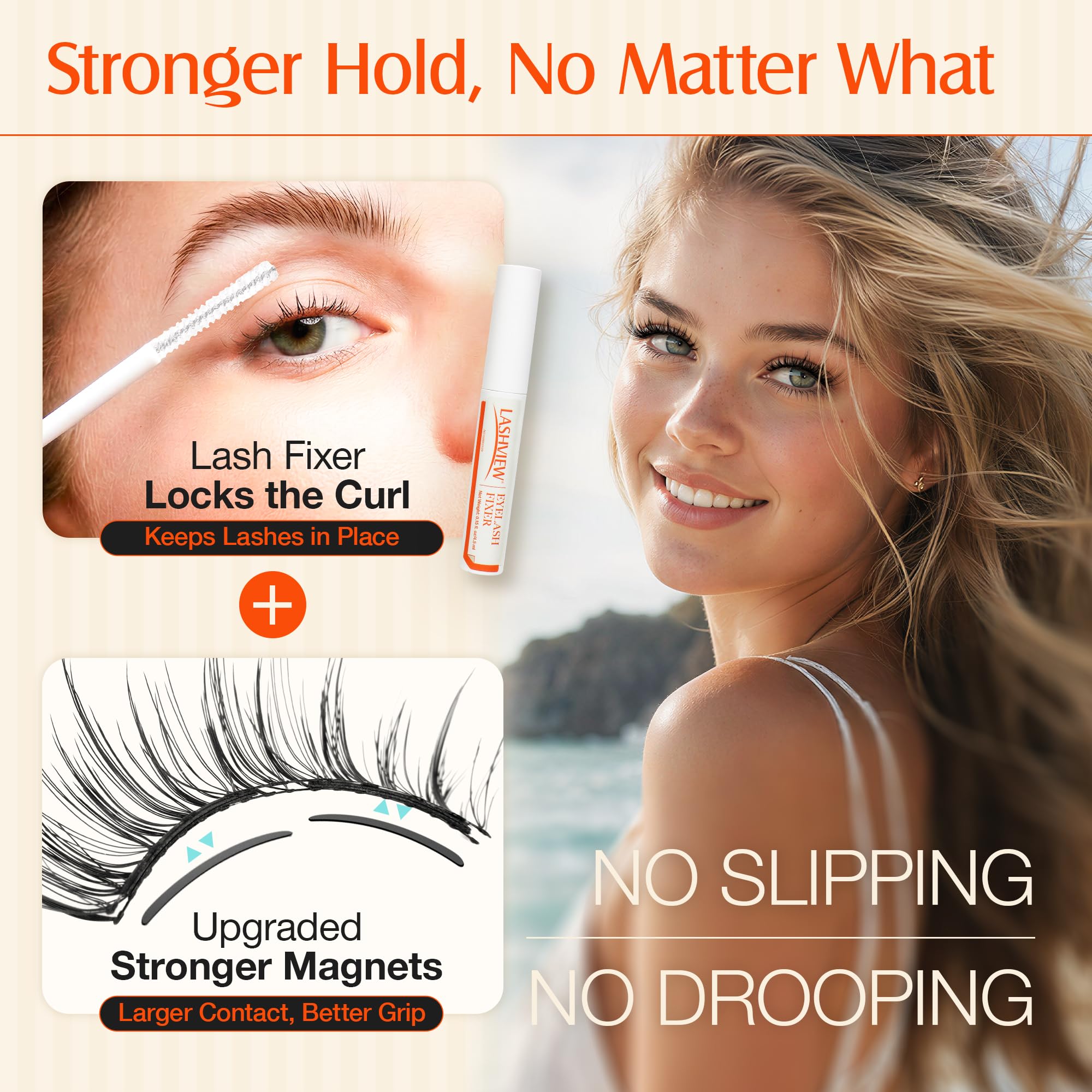 LASHVIEW Verbesserte magnetische Wimpern mit Applikator, kein Kleber erforderlich, natürliche, weiche magnetische Wimpern, Katzenaugen-Look, einfach zu tragen und zu entfernen (AN26)