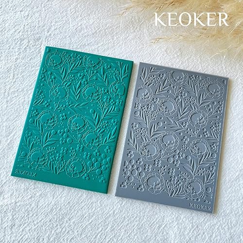 Miniatura 2 de Keoker Hojas de textura para arcilla polimérica, alfombrilla de textura de arcilla para hacer aretes de joyería, herramientas de aretes de arcilla