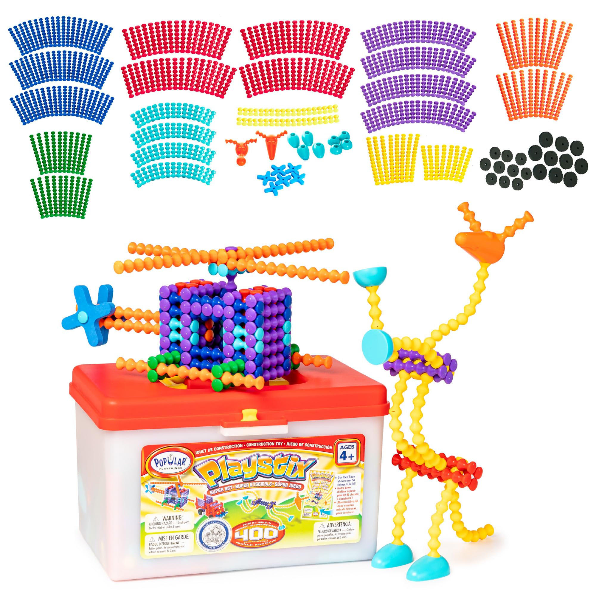 Amazon.com: POPULAR PLAYTHINGS Playstix, Building Sticks Kit for