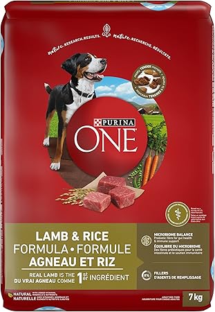 Purina ONE Smartblend Natural Dry Dog Food, Lamb & Rice 7 kg ...