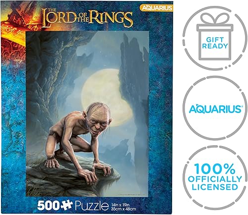 Miniatura 7 de AQUARIUS Lord of The Rings Gollum (rompecabezas de 500 piezas) Sin deslumbramiento Ajuste de precisión Mercancía y coleccionables con licencia