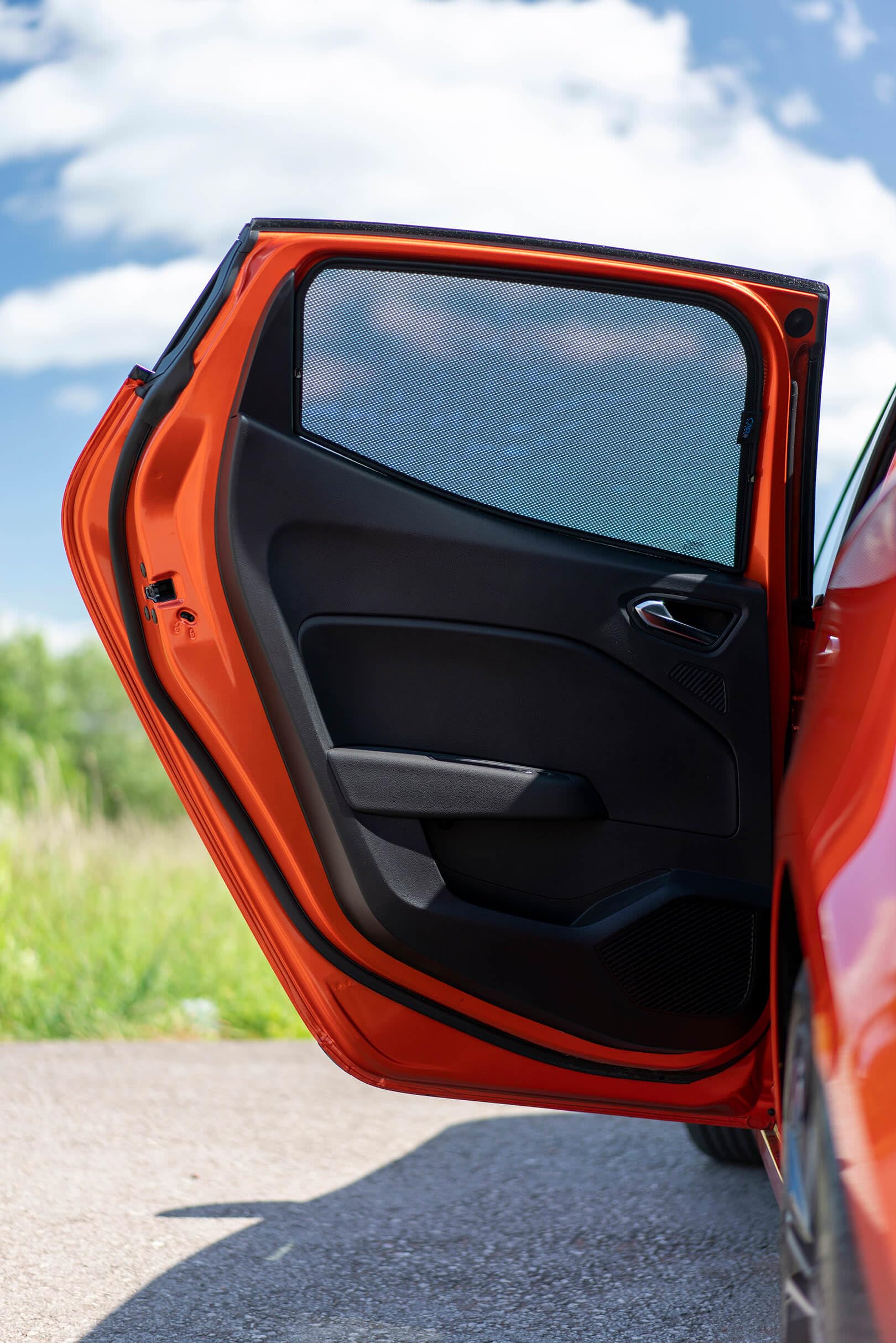 CAR SHADES Set (Porte Laterali Posteriori) Compatibile con Renault Clio 5-Porte 2019- (2-Parti) Tendine Parasole su Misura