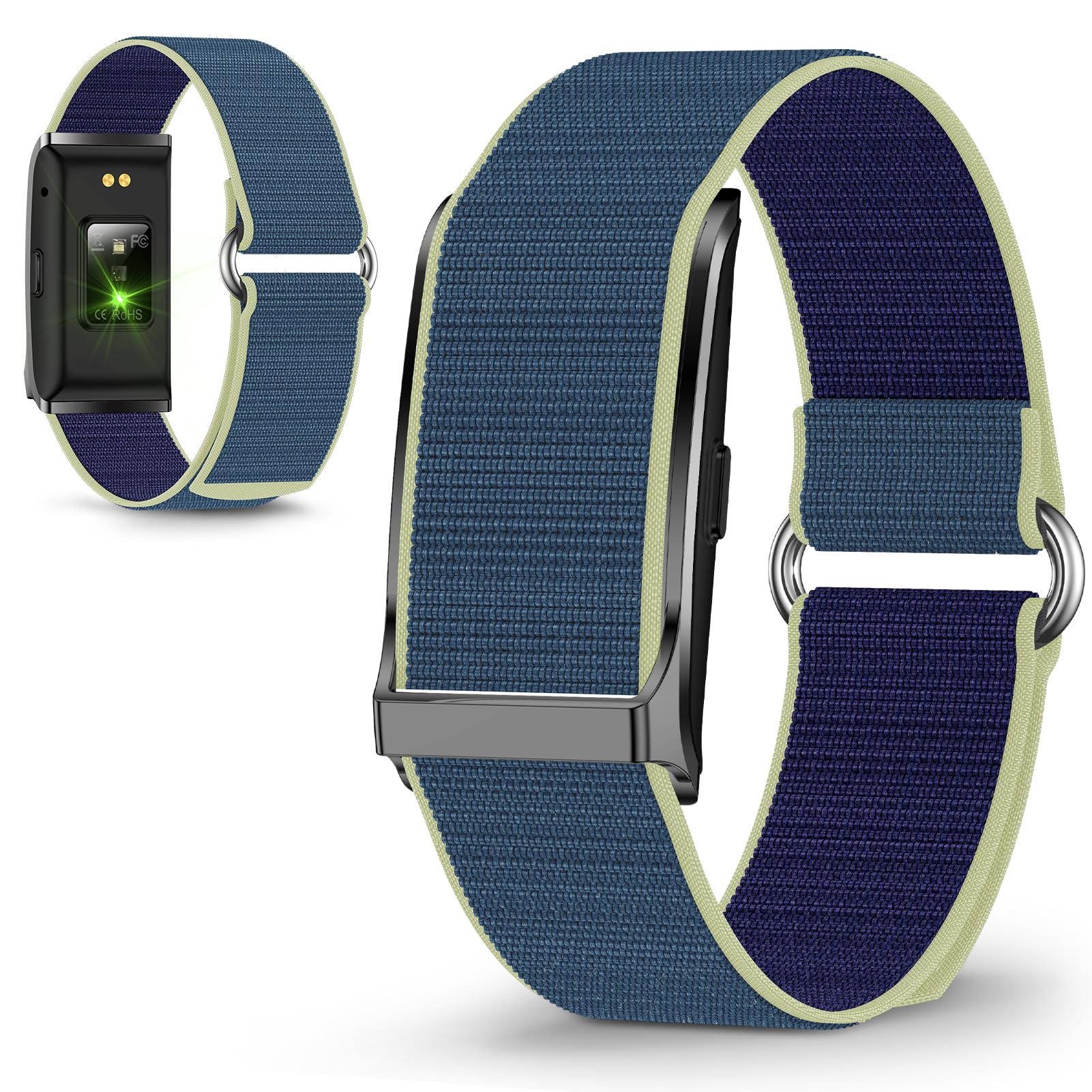 Rastreador de Fitness Inteligente para Hombre, Pulsera Deportiva con 127 Modos, Monitor de Sueño Automático, 10M Impermeable, Recordatorio de Llamadas y Despertador (Azul)