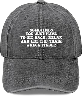 Let The Train Wreck Itself Hat Men Funny Baseball Caps Funny Birthday Gifts for Men