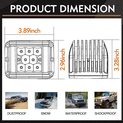Miniatura 6 de AKD Part Barra de luz de 54" + arnés de cableado