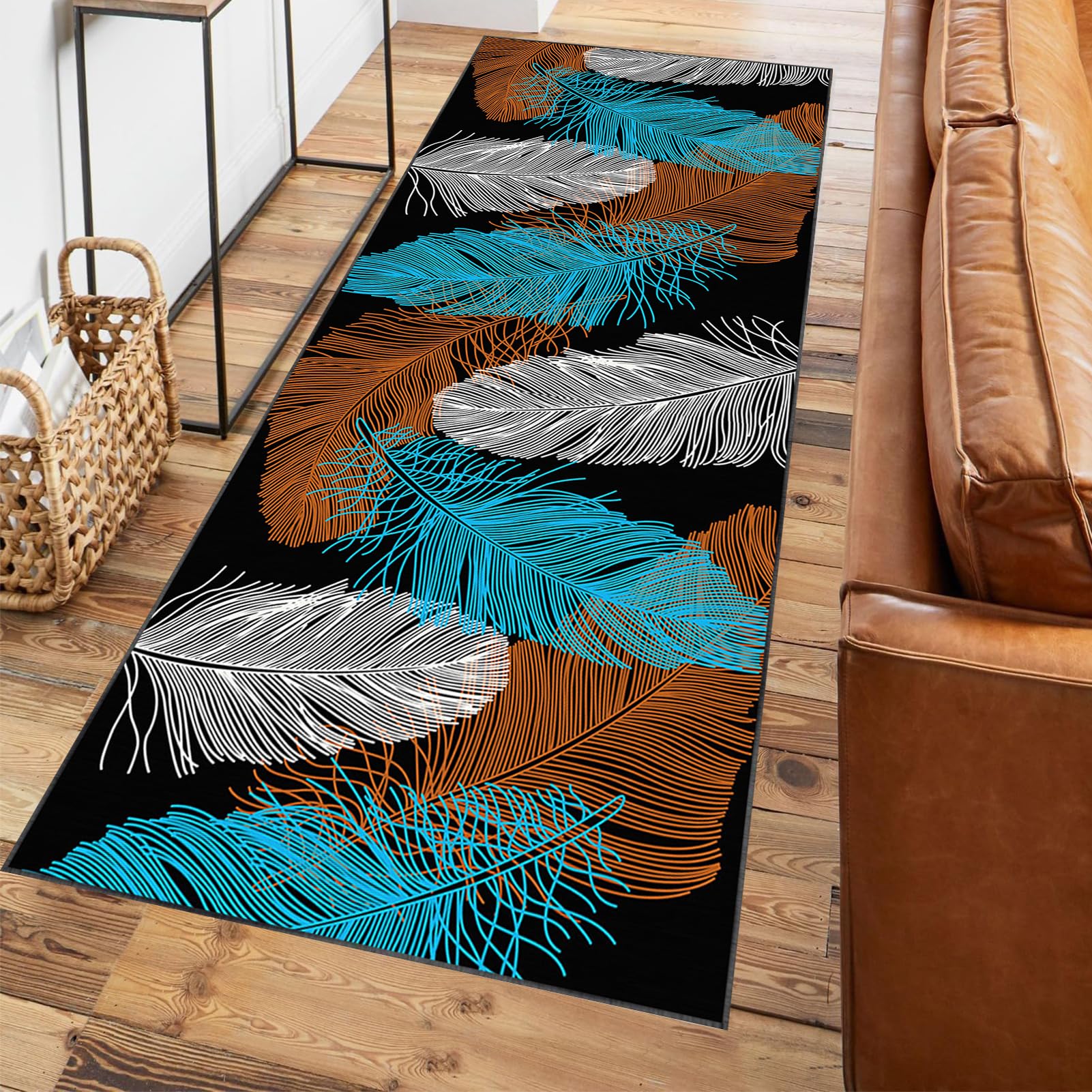Tappeto Passatoia per Ingresso 80 x 300 cm, Tappeto Passatoia per Corridoio Moderno Tappeto Runner Cucina Lavabile Tappeto per Cucina, Soggiorno, Camera da Letto, Ingresso, Lavanderia