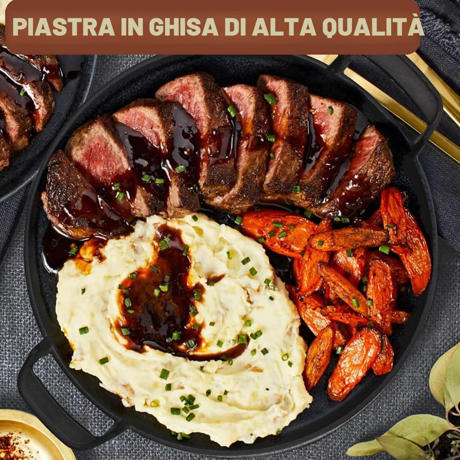Denmay 7421 Piastra grill rotonda in ghisa da 30,5 cm per Weber 57 cm, Gourmet BBQ System,griglia a carbone Weber One-TouchPiastra in ghisa smaltata in porcellana Pezzi di ricambio